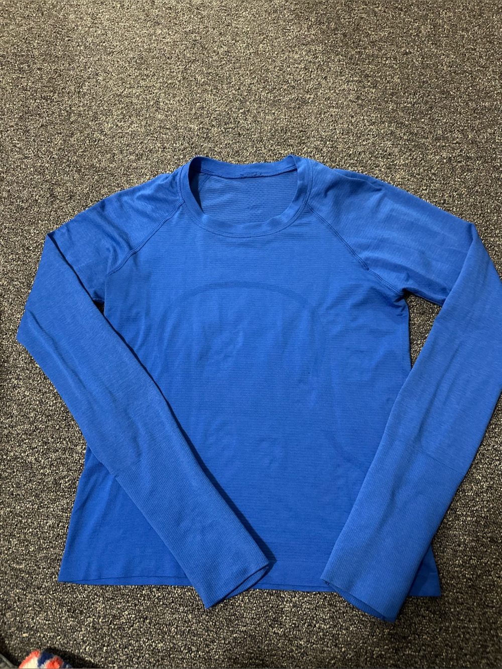 lululemon athletica Royal Blue Long Sleeve Crop Top